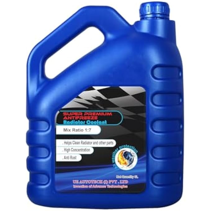 UE AUTOTECH PREMIUM 3 LITER RADIATOR CAR COOLANT - HEAT DISSIPATION AND ABSORPTION COOLING SYSTEMS FOR PETROL, DIESEL, AND CNG VEHICLES - HEAVY-DUTY (PINK MIX RTD) - Image 1